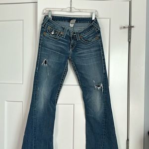 JOEY SUPER T LOW RISE FLARE JEAN size 29